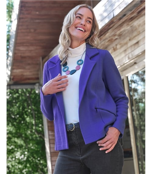 Cotton Blend Edge To Edge Jacket