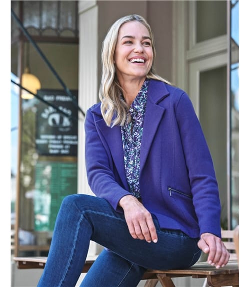 Cotton Blend Edge To Edge Jacket