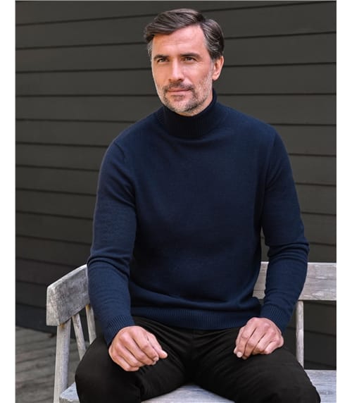 Pure Cashmere Polo Neck Jumper