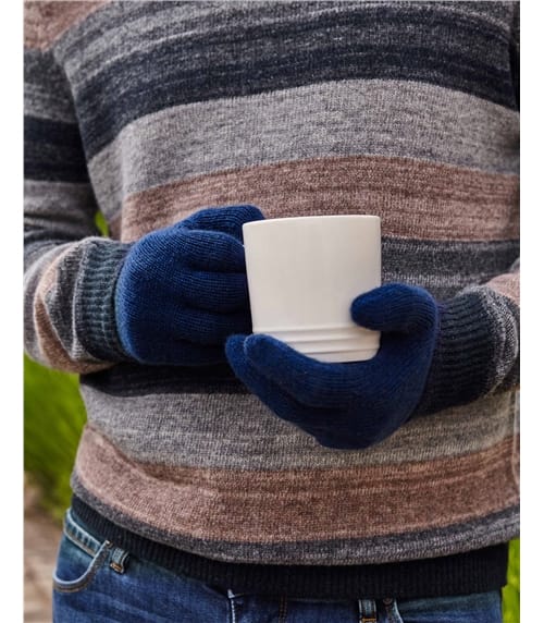 Gants côtelés luxueux - Homme - Pur Cachemire
