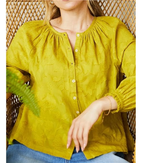 Danna - Leichte Jacquard-Bluse aus Bio-Baumwolle