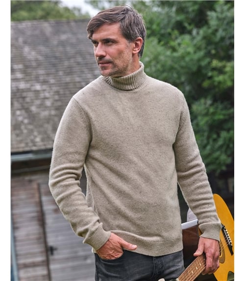Pull à col roulé - Homme - Laine d’agneau certifiée 100% RWS