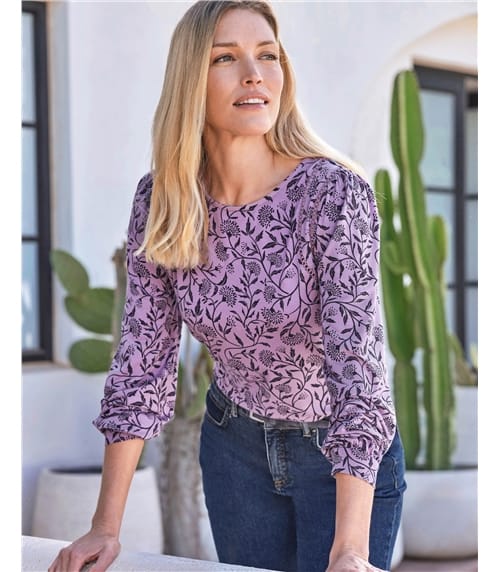Double Lace Detail Jersey Top