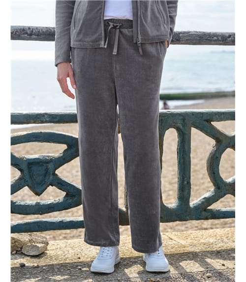 Asana Velour Straight Leg Trousers