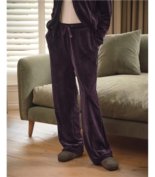 Asana Velour Straight Leg Trousers