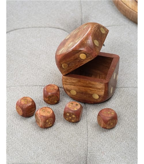 Mango Wood Dice Box