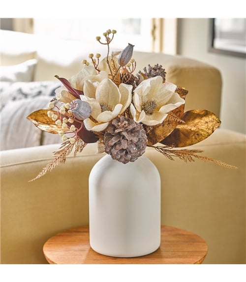 Off-White Metal Vase