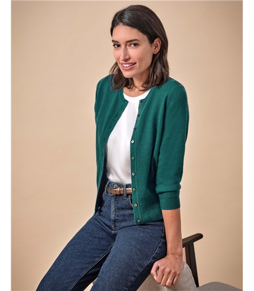 Cashmere Cropped Cardigan