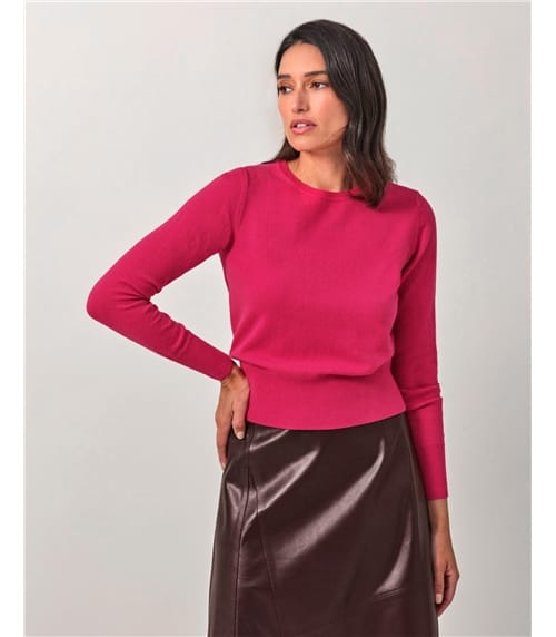 Kurzer Kaschmirpullover