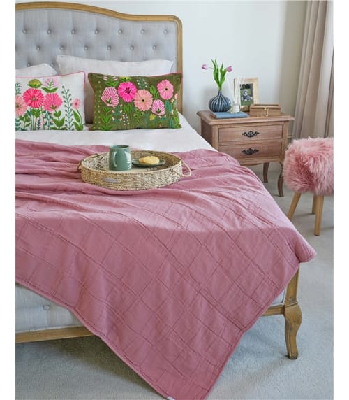 Cotton Grid Throw