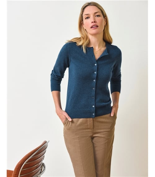Cashmere Crew Neck Cardigan