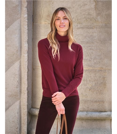 Womens Cashmere Turtle Neck Sweater