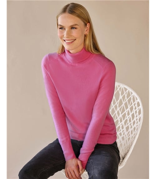 Womens Cashmere Turtle Neck Sweater