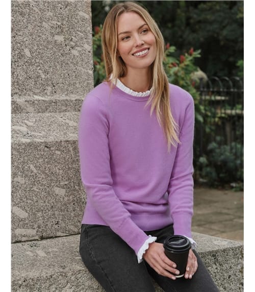  Kaschmir Strickjacke mit Rundhalsausschnit