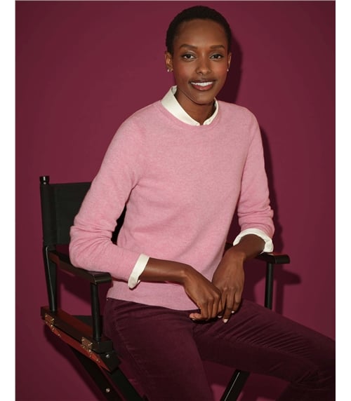 Kaschmir Pullover mit Rundhalsausschnitt