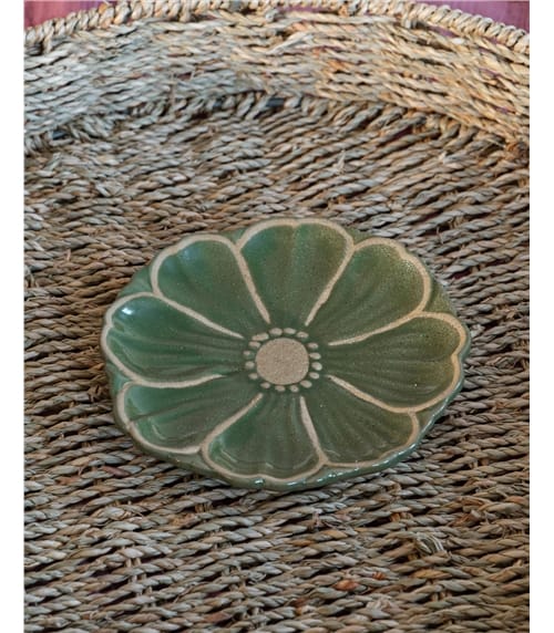 Flower Stoneware Dish