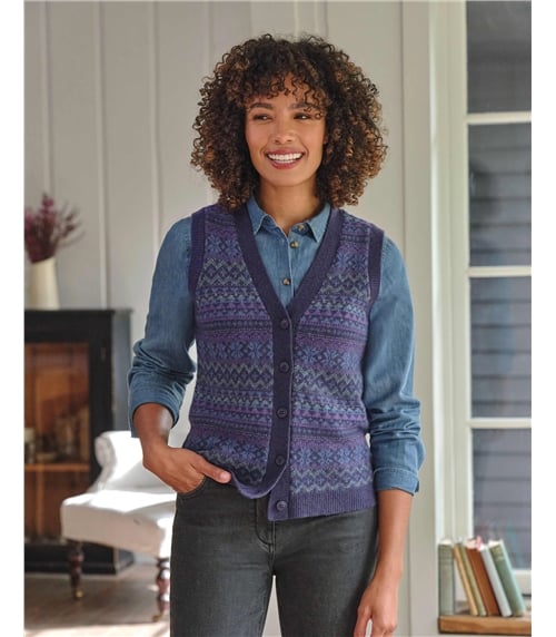 Gilet à boutons Fairisle