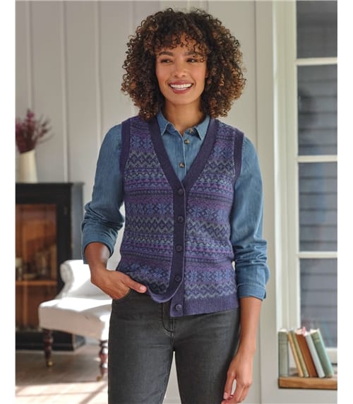Gilet à boutons Fairisle