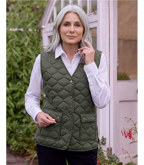 Coast Quilted V Neck Puffer Gilet
