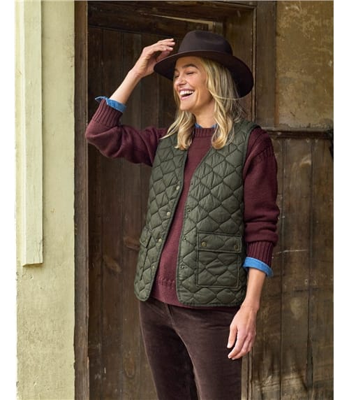 Coast Quilted V Neck Puffer Gilet