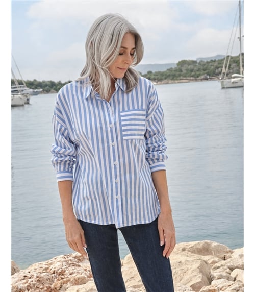 Relaxed Cotton Striped Shirt