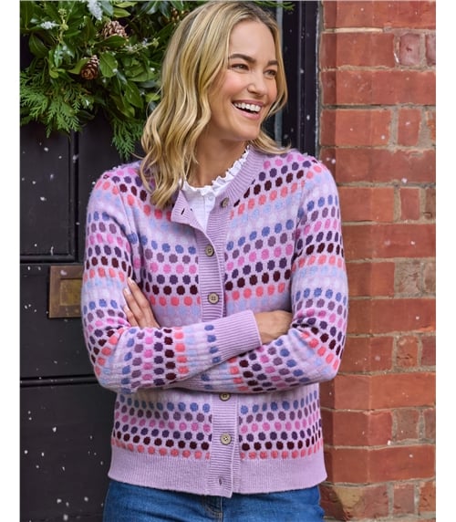 Cardigan à rayures multicolores