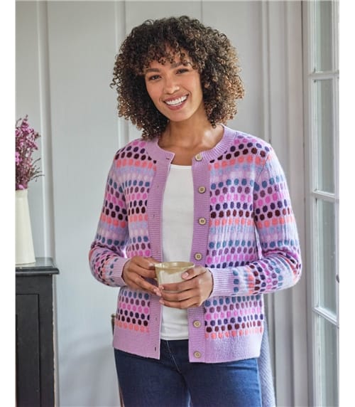 Multi Spot Stripe Cardigan