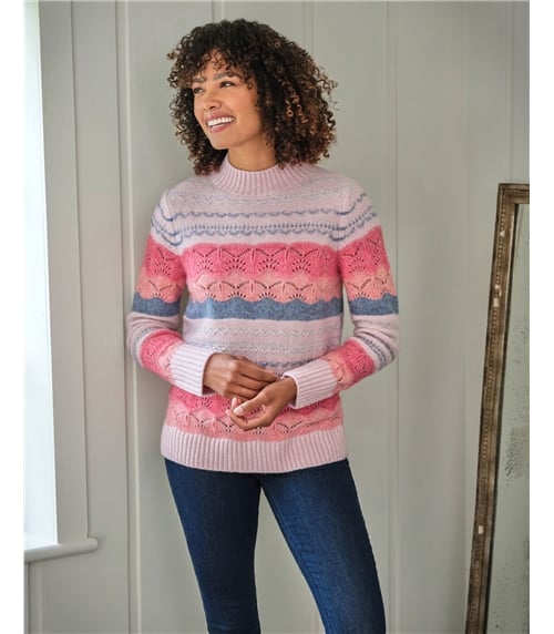 Colour Block and Stripe Cardigan