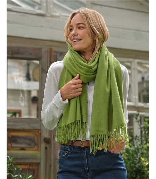 Wide Pure Wool Scarf