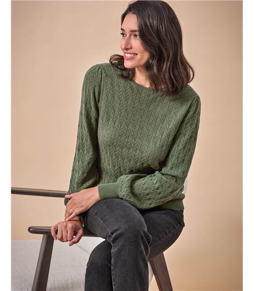 Wool Cashmere Lacy Sweater