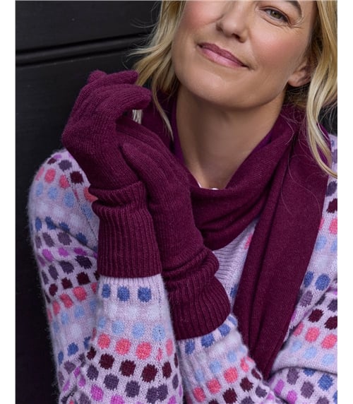 Cashmere Merino Ribbed Gloves