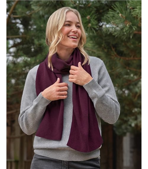 Cashmere Merino Ribbed Scarf