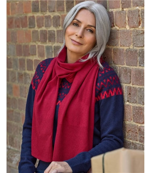 Cashmere Merino Ribbed Scarf