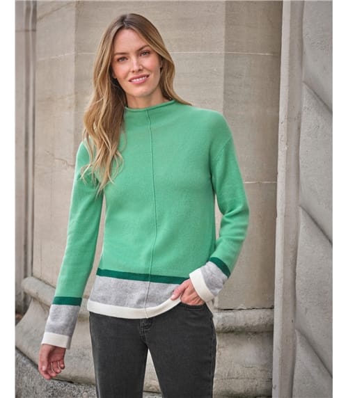 Gassato Striped Color Block Sweater
