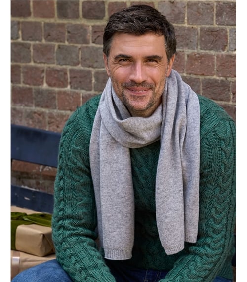 Mens Cashmere Merino Scarf