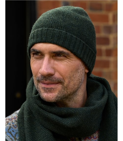 Mens Essential Lambswool Beanie Hat
