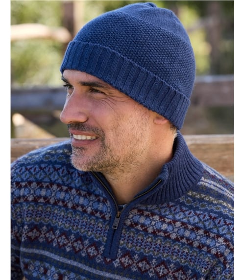 Mens Essential Lambswool Beanie Hat