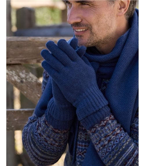 Mens Essential Lambswool Fingerless Glove