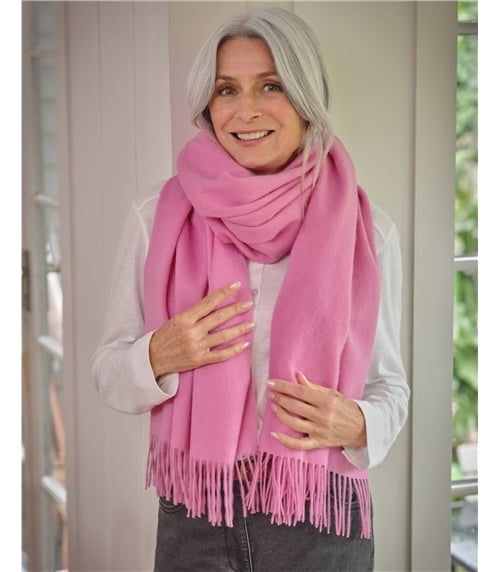 Wide Pure Wool Scarf