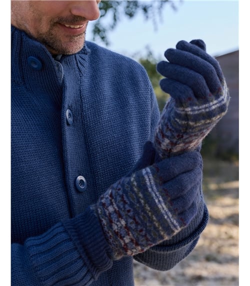 Mens Fairisle Lambswool Gloves