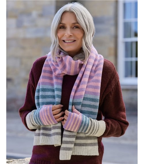 Multi Stripe Lambswool Scarf