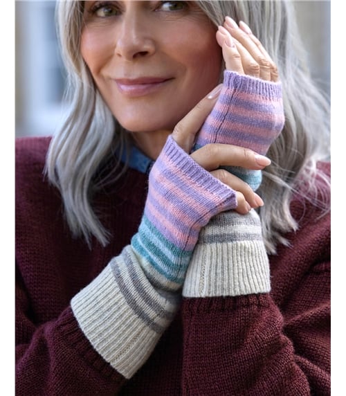 Multi Stripe Lambswool Wristwarmer