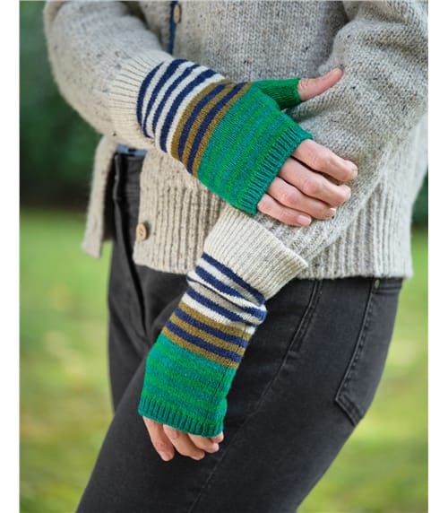 Multi Stripe Lambswool Wristwarmer