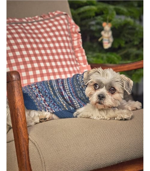 Lambswool Fairisle Knit Dog Jumper