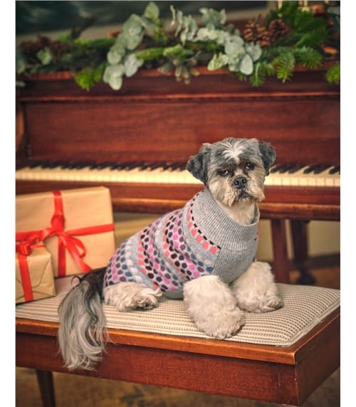 Lambswool Fairisle Knit Dog Jumper