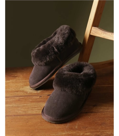 Womens Short Sheepskin Slipper Boot