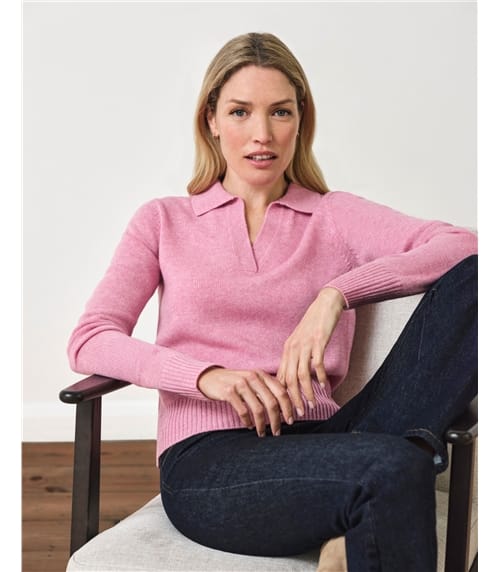 Cashmere Blend Collar Sweater