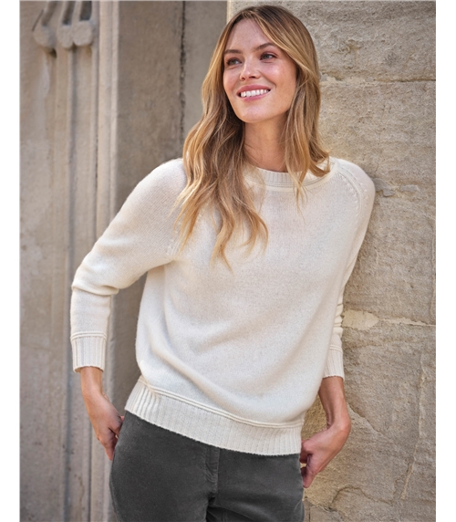 Cashmere Lofty Raglan Sleeve Sweater