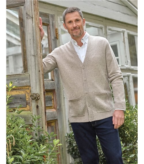 Cardigan à col V - Homme - Laine d’agneau certifiée 100% RWS