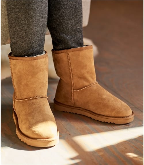 Womens Sheepskin Slipper Boots